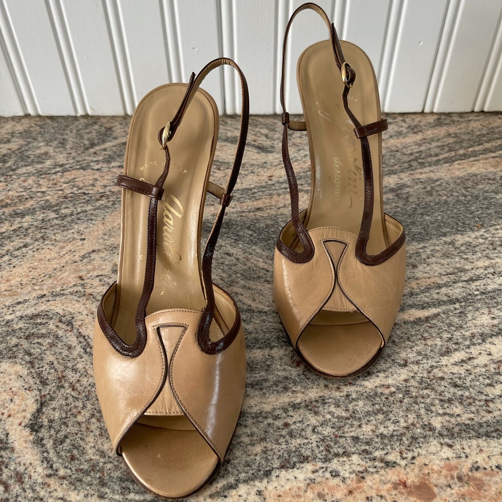 Super Chic Coffee Colored Vintage Stiletto Heels